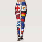 Leggings Collection de drapeaux internationaux, drapeaux du (Dos)