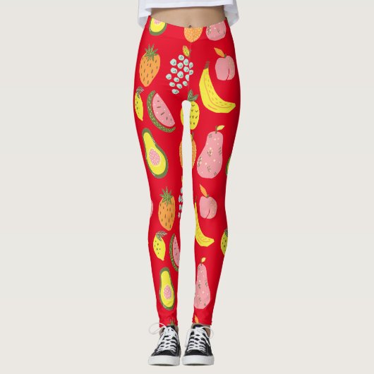 Leggings Collection de fruits assorés Thunder_Cove (Devant)