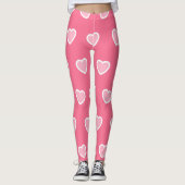 Leggings Collection de la Saint-Valentin rose moderne (Devant)