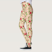 Leggings Collection de Motifs de paniers de fruits - Pommes (Gauche)