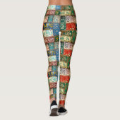 Leggings Collection de plaques de licence vintage (Dos)
