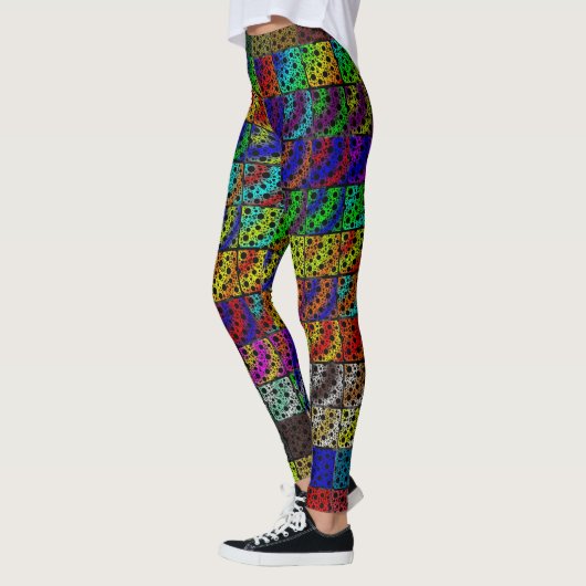 Leggings Collection de points de bulles spatiales (Gauche)