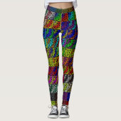 Leggings Collection de points de bulles spatiales (Devant)