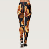 Leggings Collection de Roses de luxe branché Boho Gold (Dos)