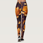 Leggings Collection de Roses de luxe Gold Boho tendance (Dos)
