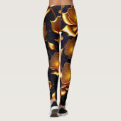 Leggings Collection de Roses de luxe moderne Big Gold (Dos)