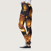 Leggings Collection de Roses de luxe moderne Big Gold (Gauche)