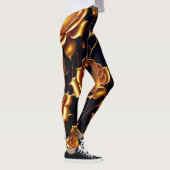 Leggings Collection de Roses de luxe moderne Big Gold (Droite)