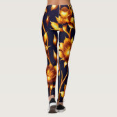 Leggings Collection de Roses d'or de luxe moderne (Dos)