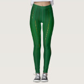 Leggings Collection de Texture Vert Or tendance de luxe (Devant)