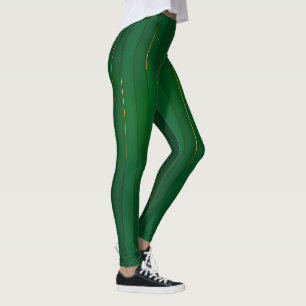 Leggings Collection de Texture Vert Or tendance de luxe