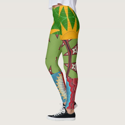 LEGGINGS COLLECTION DESIGNER COLLAGE ÉCLAT DE COULEUR (Gauche)