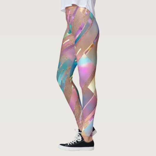 Leggings Collection Holographique Opal Parties scintillant  (Gauche)