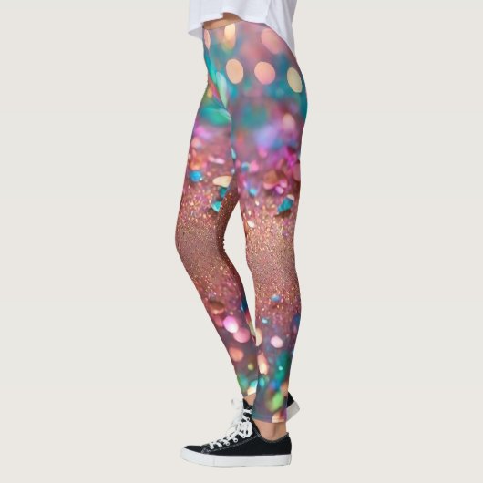 Leggings Collection Holographique Opale parties scintillant (Gauche)