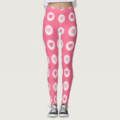 Leggings Collection moderne d'amour du coeur rose (Devant)