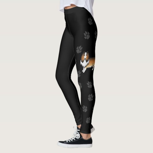 Leggings Colley Rough Sable Chien de Dessin Animé Mignon & (Gauche)
