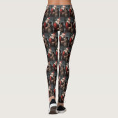 Leggings Collie frontalier avec Noël Festif du Père Noël (Dos)
