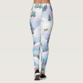 Leggings Collines, maisons : aquarelle paysage (Dos)