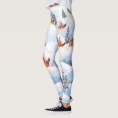 Leggings Collines, maisons : aquarelle paysage (Gauche)
