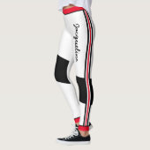 Leggings Colonnes patriotiques Trinité-et-Tobago avec nom (Gauche)