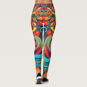 Leggings Color Wave Fusion – Modern Abstract Swirl Art (Dos)
