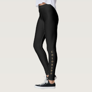 Leggings Colorado Gold Letters Black