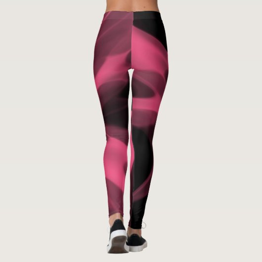 Leggings colorant Cravate rose et noir (Dos)