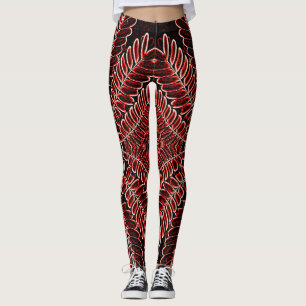 Leggings Coloration rouge vintage "Ratti_Creative_Arts" Leg