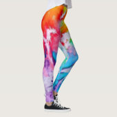 Leggings Coloré Abstrait Arc-en-ciel Aquarelle teinture Yog (Droite)