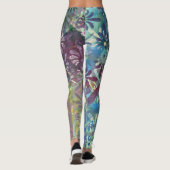 Leggings Coloré Artistique Motif funky et peinture texturée (Dos)