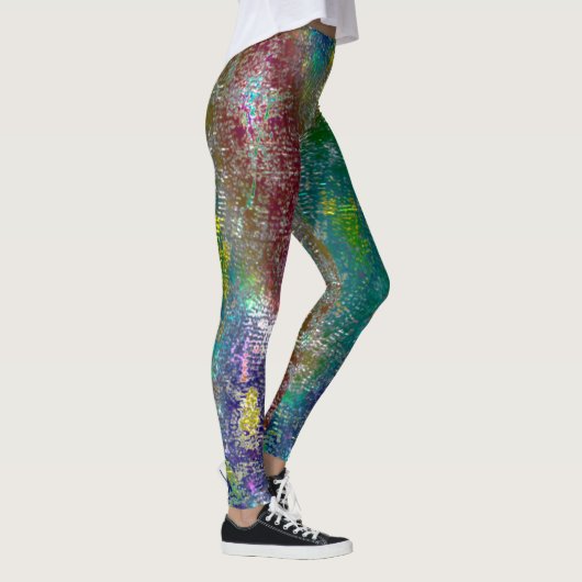 Leggings Coloré avec rainures et peintures teintées (Droite)