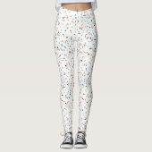 Leggings Coloré Confetti Motif Automne (Devant)