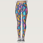 Leggings Coloré Été Crème glacée Cônes sucré Motif (Devant)