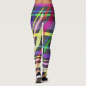 Leggings Coloré été Trippy Crossy Lines Motif (Dos)