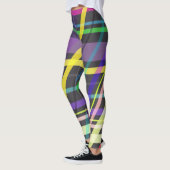 Leggings Coloré été Trippy Crossy Lines Motif (Gauche)