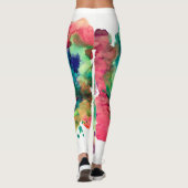 Leggings Coloré, fou, Unique Paint Splatter Arc-en-ciel (Dos)