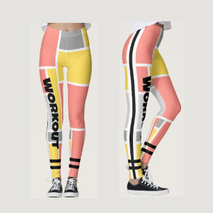 Leggings Coloré géométrique motif l Unique joli entraînemen