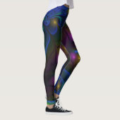 Leggings Coloré Lumineux Abstrait moderne Trippy Fractal (Droite)