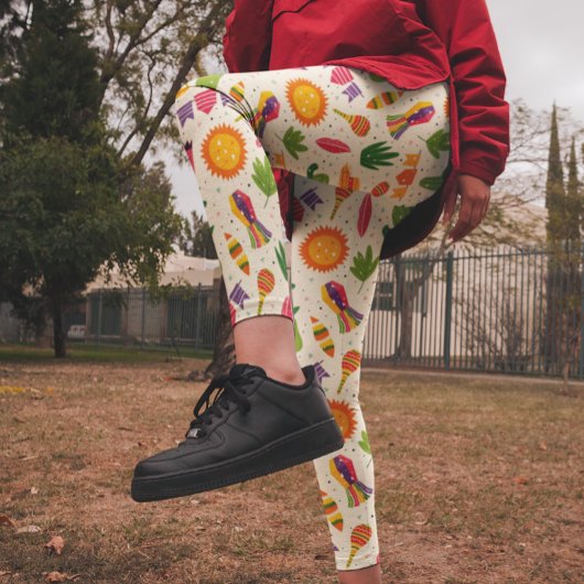 Leggings Coloré mexicain Fiesta Cactus Motif