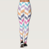 Leggings Coloré Pastel Chevron Motif (Dos)