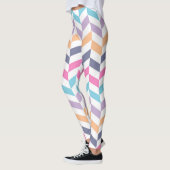 Leggings Coloré Pastel Chevron Motif (Gauche)