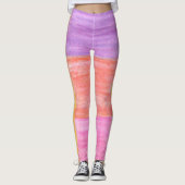 Leggings Coloré Pastel Rectangle Mélange Légendes (Devant)