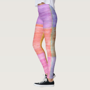 Leggings Coloré Pastel Rectangle Mélange Légendes