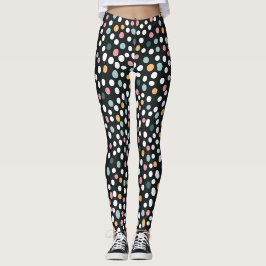 Leggings Coloré pois pastel Motif (Devant)