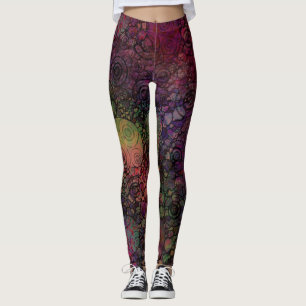Leggings Coloré, unique, fou avec les cercles tirés par l