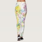 Leggings Coloré, Unique Paint Splatter Rainbow (Dos)