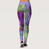 Leggings Coloré, unique, peignez l'éclaboussure pourpre et (Dos)