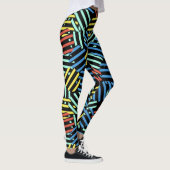 Leggings Colorée 80s Memphis Design Circular Motif (Droite)