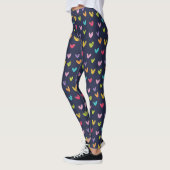 Leggings Colorée Cute Valentines Coeurs Motif (Gauche)