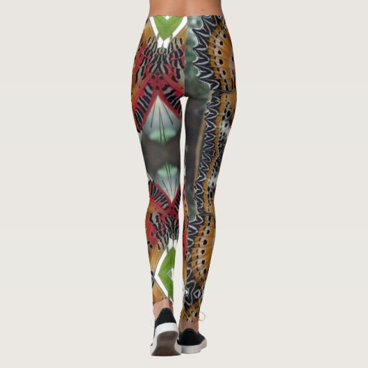 Leggings Colorée Motif d'aile papillon (Dos)